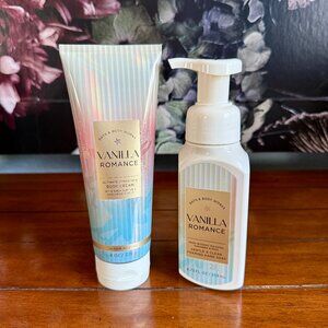 NEW 2-Pc VANILLA ROMANCE Bath & Body Works Body Cream Full Size & Hand Soap